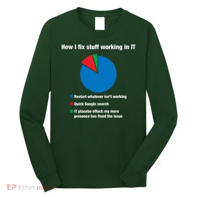 How I Fix Stuff Working In IT, Tech Support Geek Nerd Gift Long Sleeve Shirt