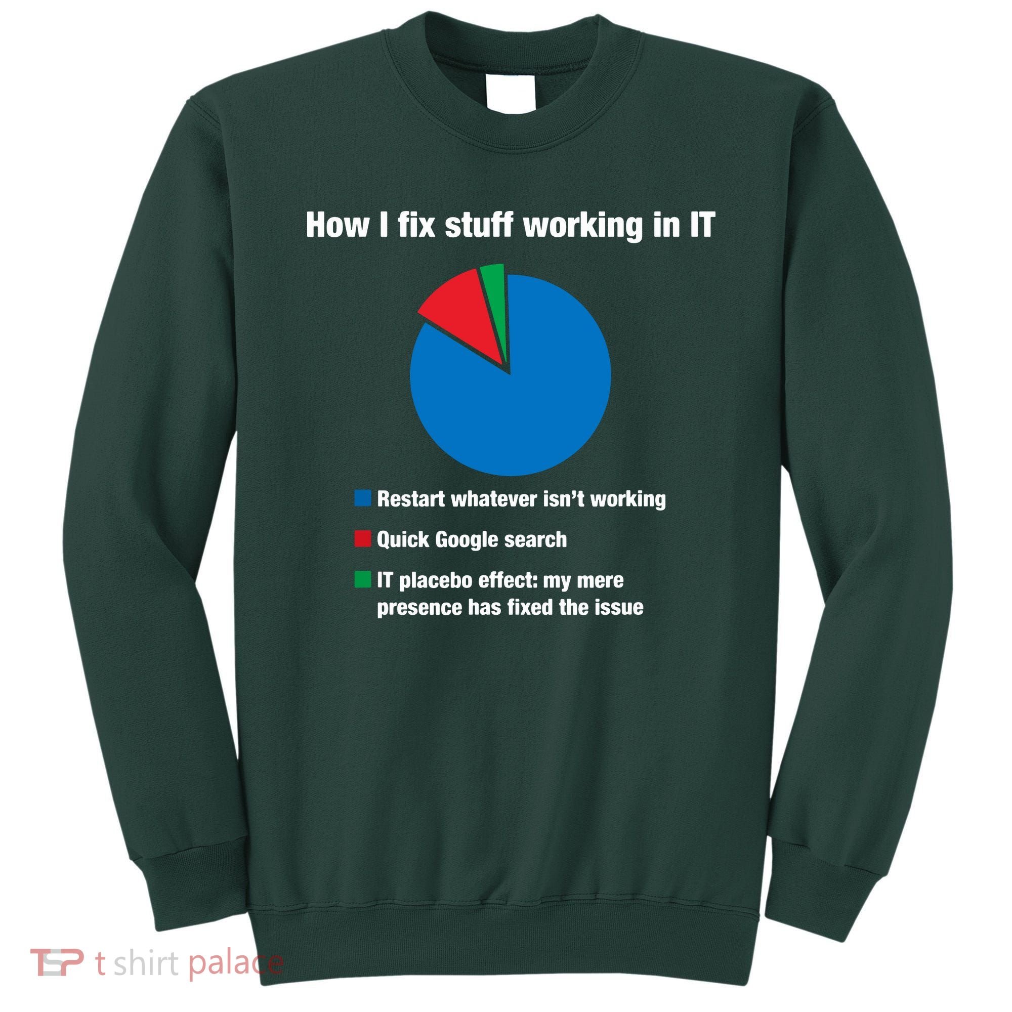 How I Fix Stuff Working In IT, Tech Support Geek Nerd Gift Sweatshirt