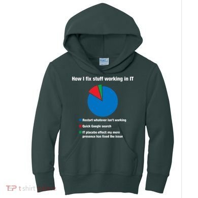How I Fix Stuff Working In IT, Tech Support Geek Nerd Gift Kids Hoodie