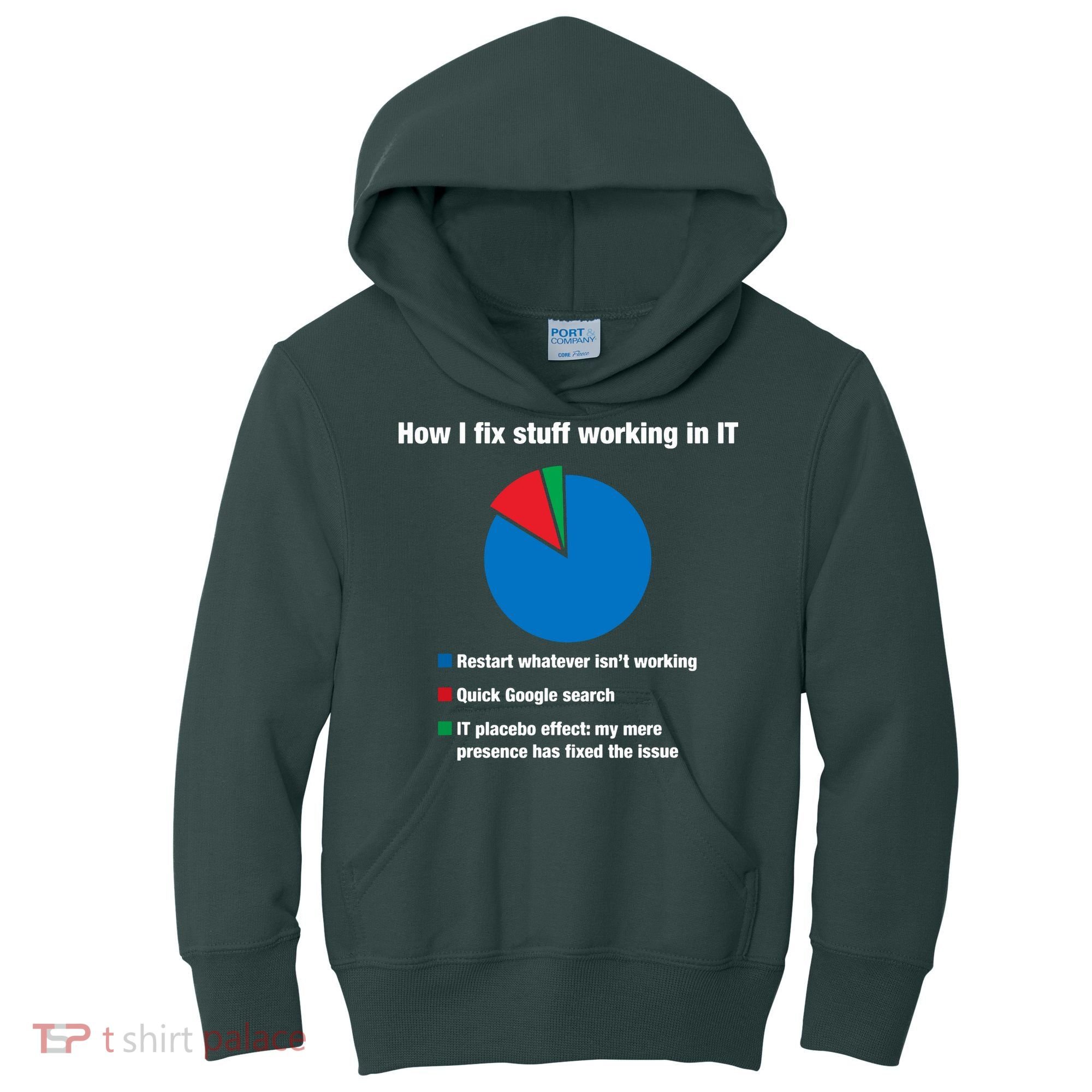 How I Fix Stuff Working In IT, Tech Support Geek Nerd Gift Kids Hoodie