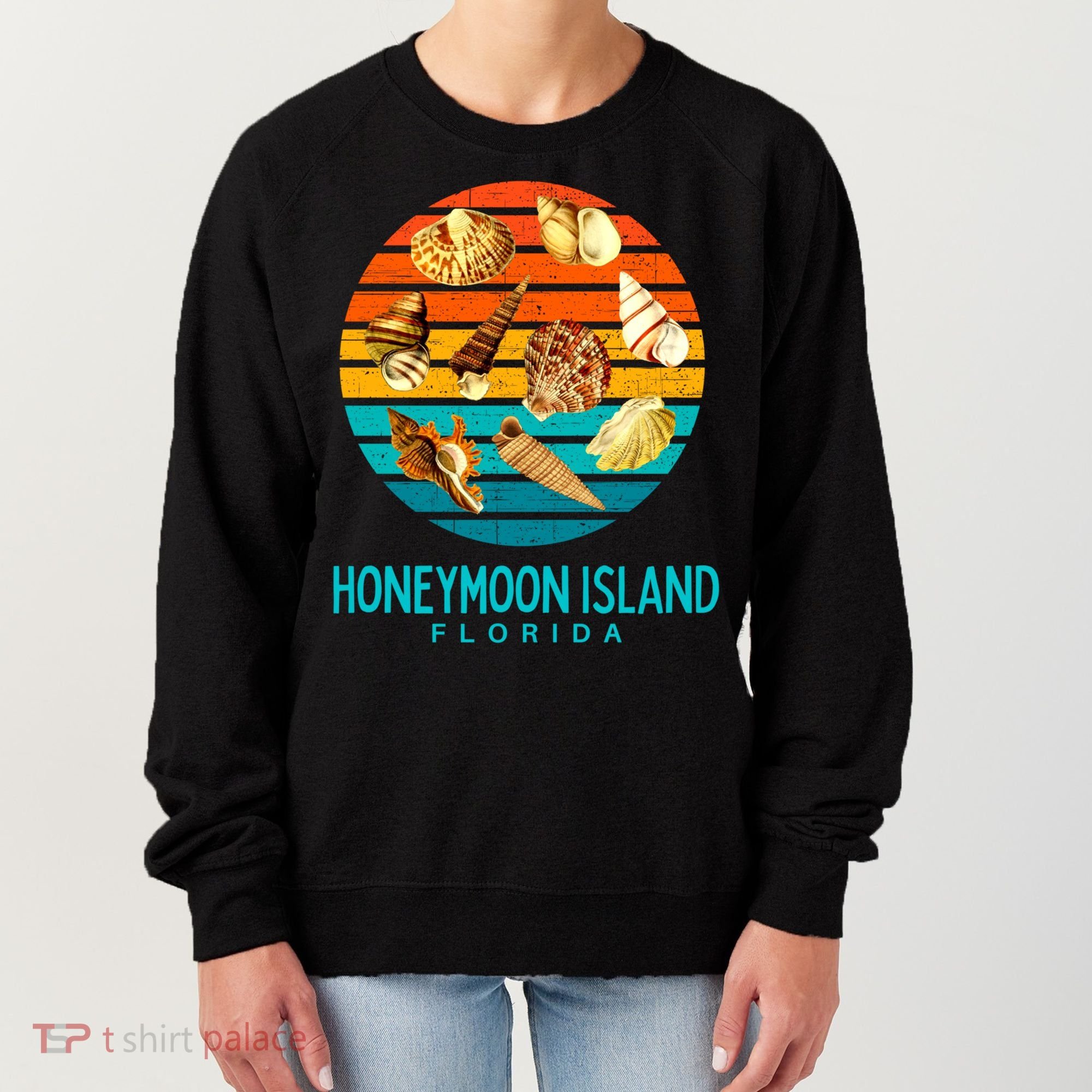 Honeymoon Island Florida Beach Shells Novelty Funny Gift Women's Sweatshirt