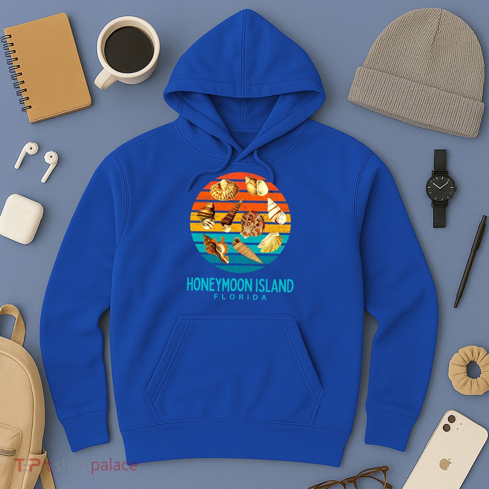 Honeymoon Island Florida Beach Shells Novelty Funny Gift Hoodie