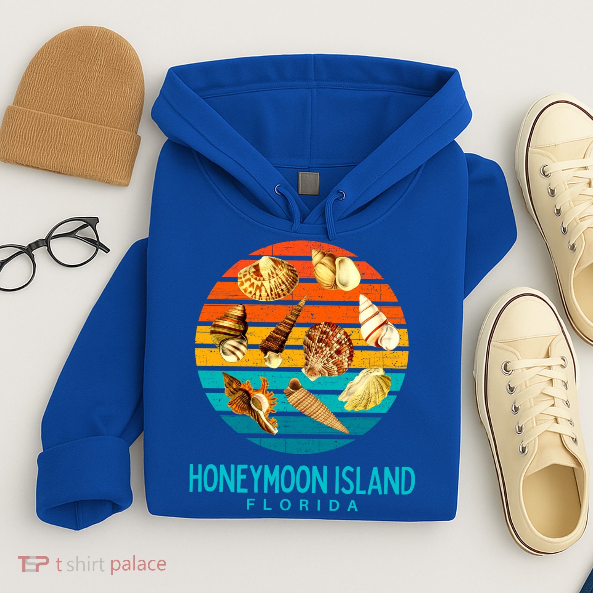 Honeymoon Island Florida Beach Shells Novelty Funny Gift Hoodie