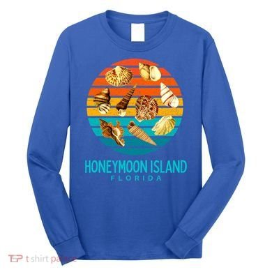 Honeymoon Island Florida Beach Shells Novelty Funny Gift Long Sleeve Shirt