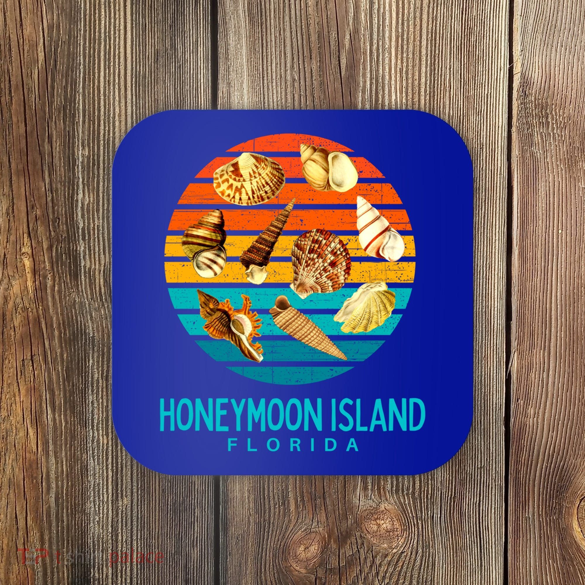 Honeymoon Island Florida Beach Shells Novelty Funny Gift Coaster