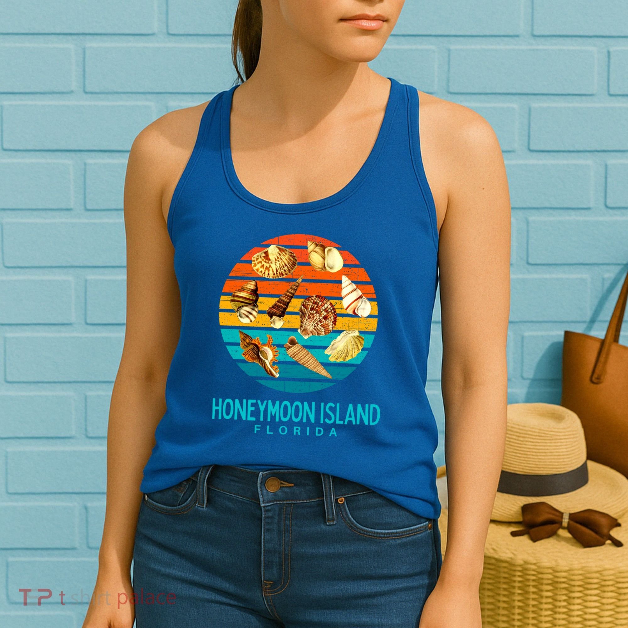 Honeymoon Island Florida Beach Shells Novelty Funny Gift Women's Tank Top