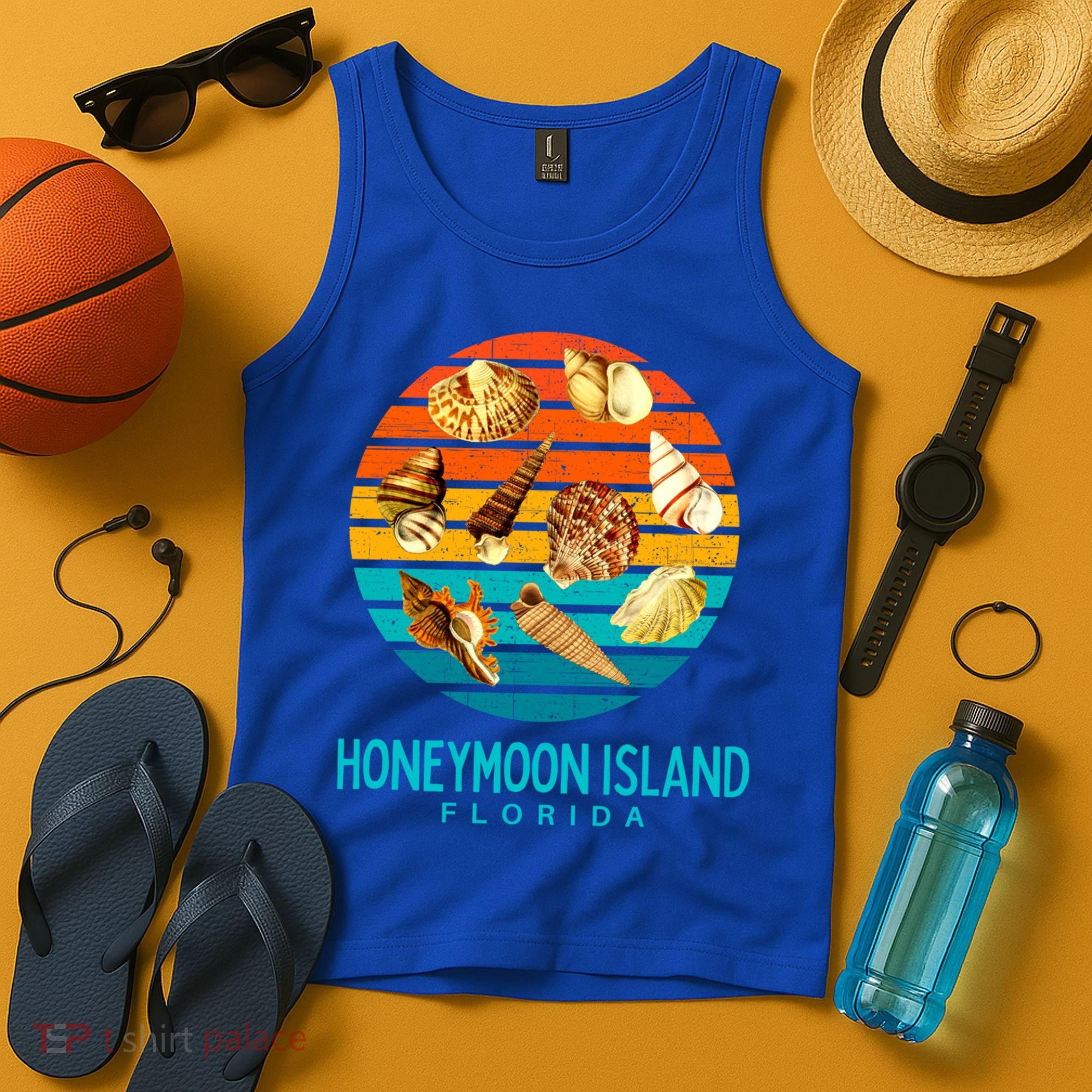 Honeymoon Island Florida Beach Shells Novelty Funny Gift Tank Top