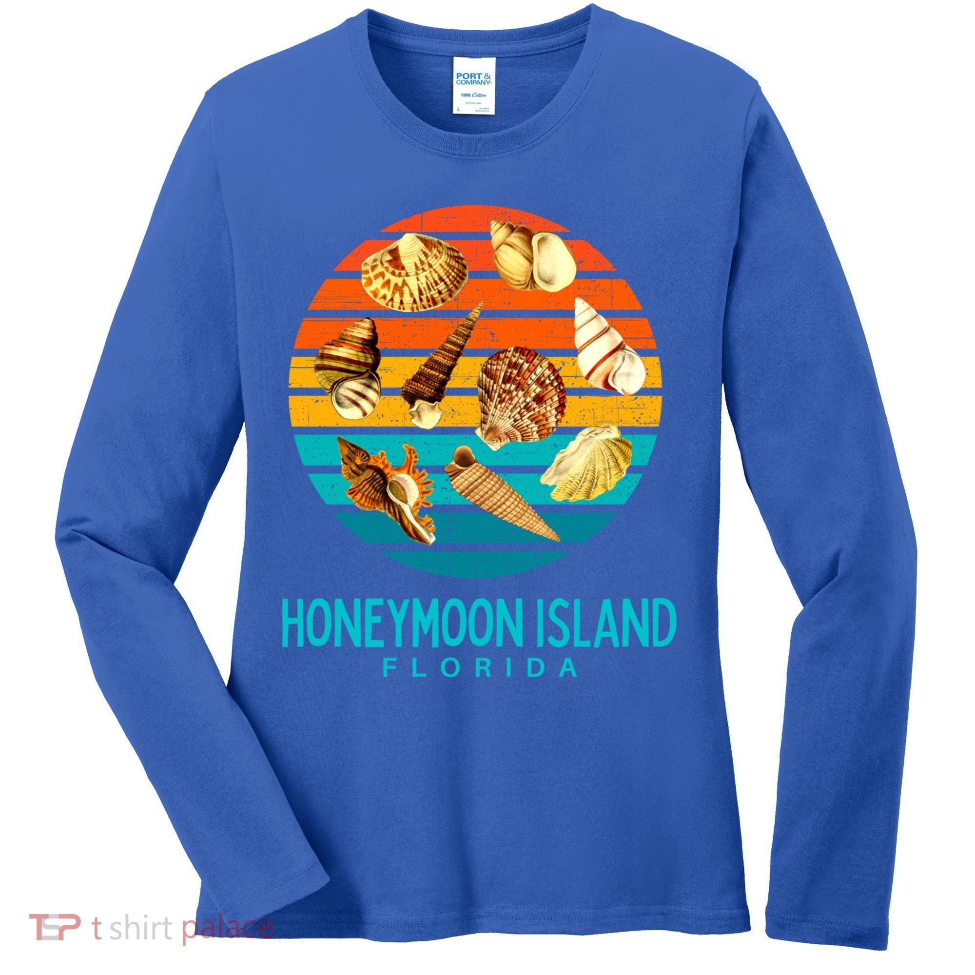 Honeymoon Island Florida Beach Shells Novelty Funny Gift Women's Long Sleeve Shirt