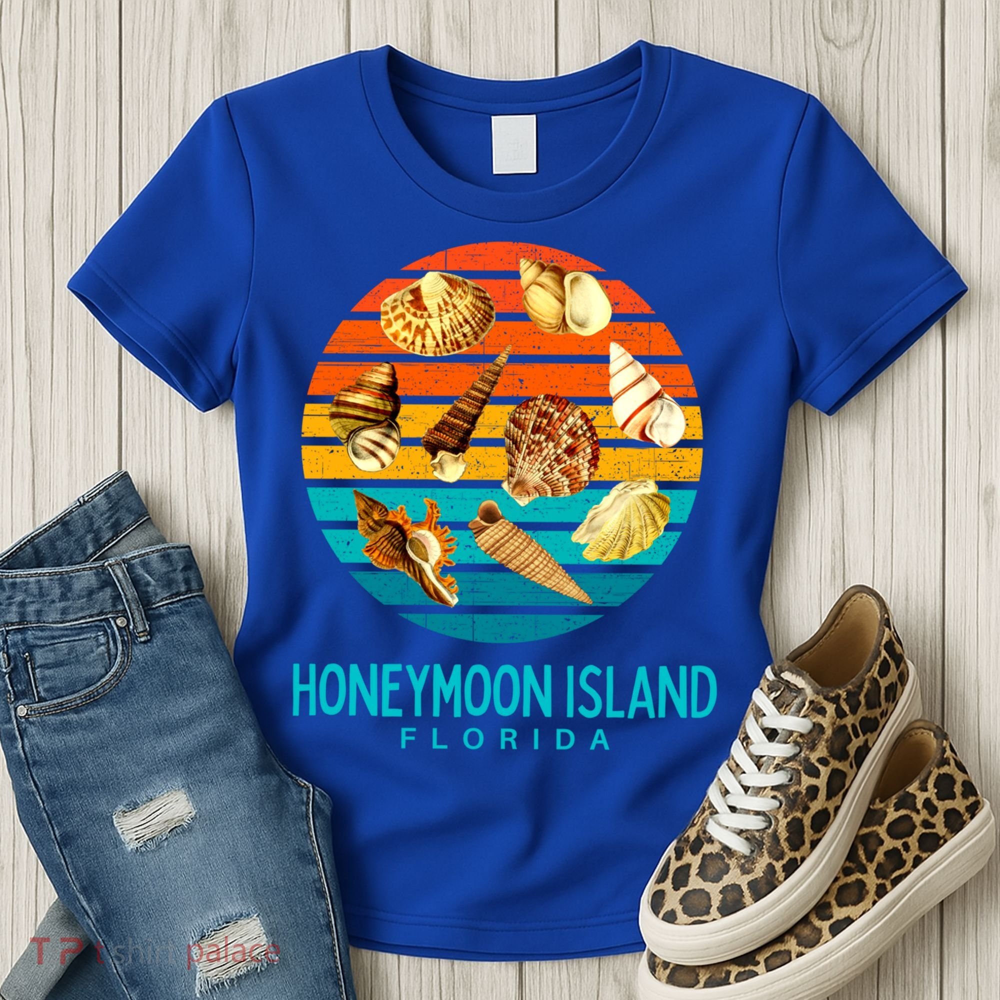 Honeymoon Island Florida Beach Shells Novelty Funny Gift Women's T-Shirt