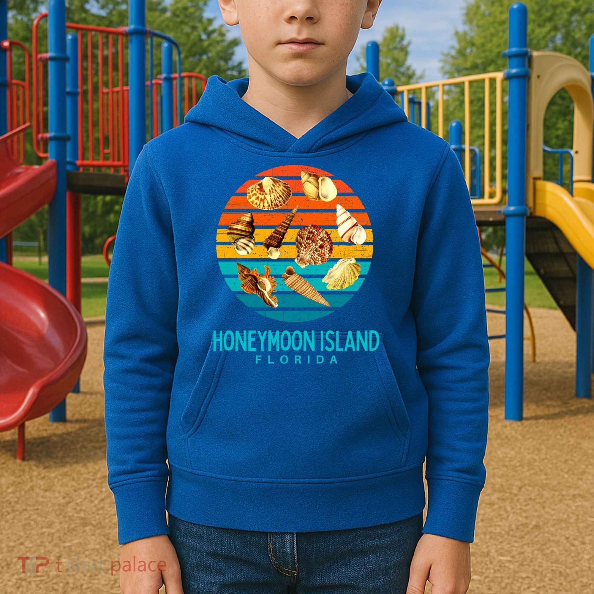 Honeymoon Island Florida Beach Shells Novelty Funny Gift Kids Hoodie