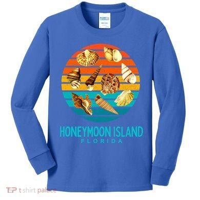 Honeymoon Island Florida Beach Shells Novelty Funny Gift Kids Long Sleeve Shirt