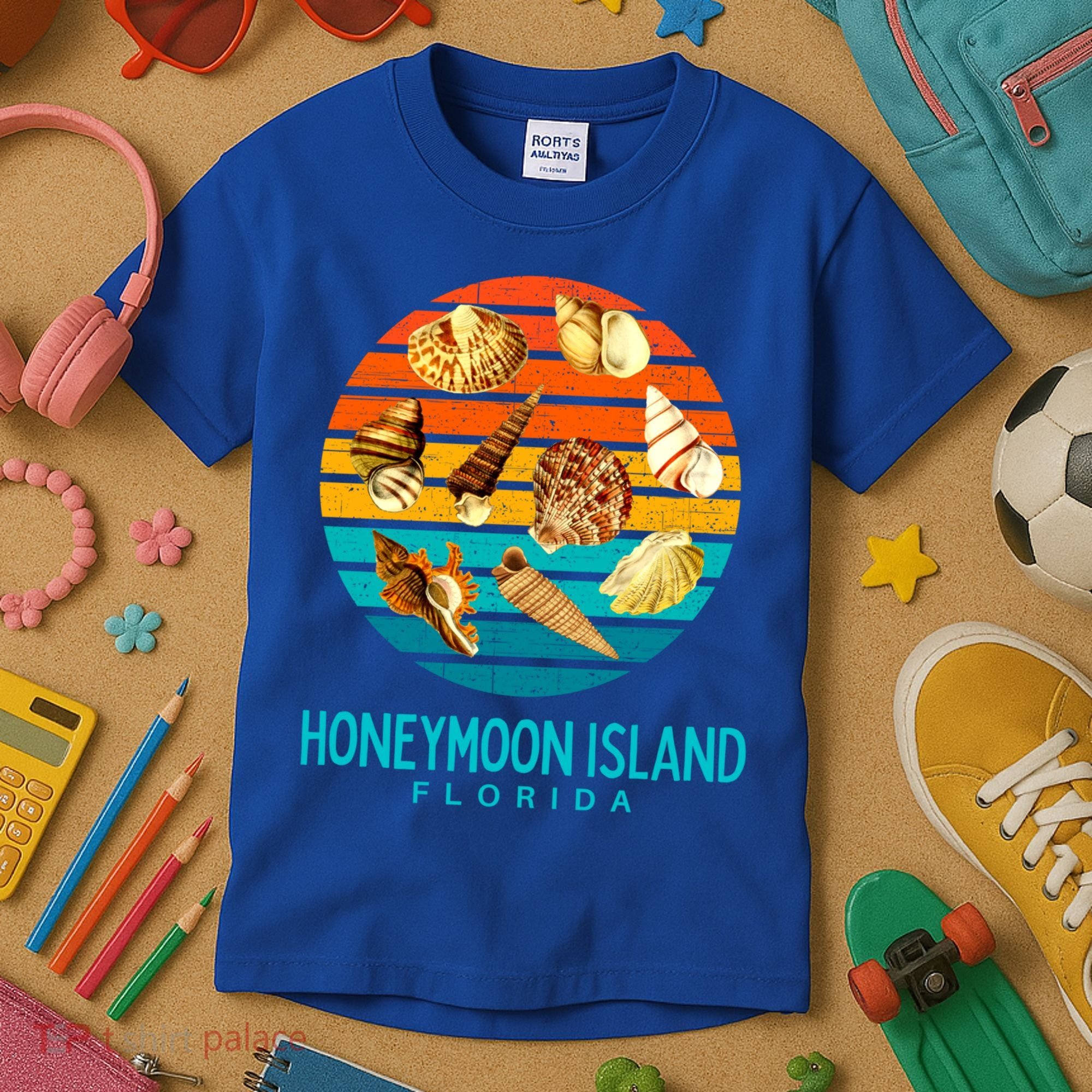 Honeymoon Island Florida Beach Shells Novelty Funny Gift Kids T-Shirt