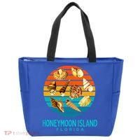 Honeymoon Island Florida Beach Shells Novelty Funny Gift Tote Bag thumb 0