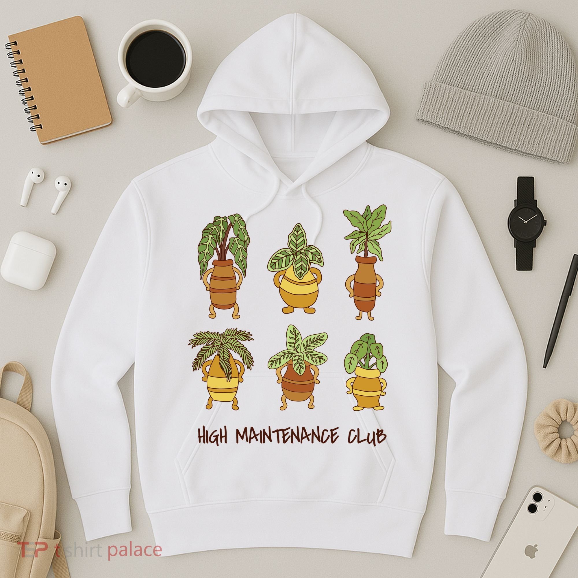 High Maintenance Club Plant Hoodie