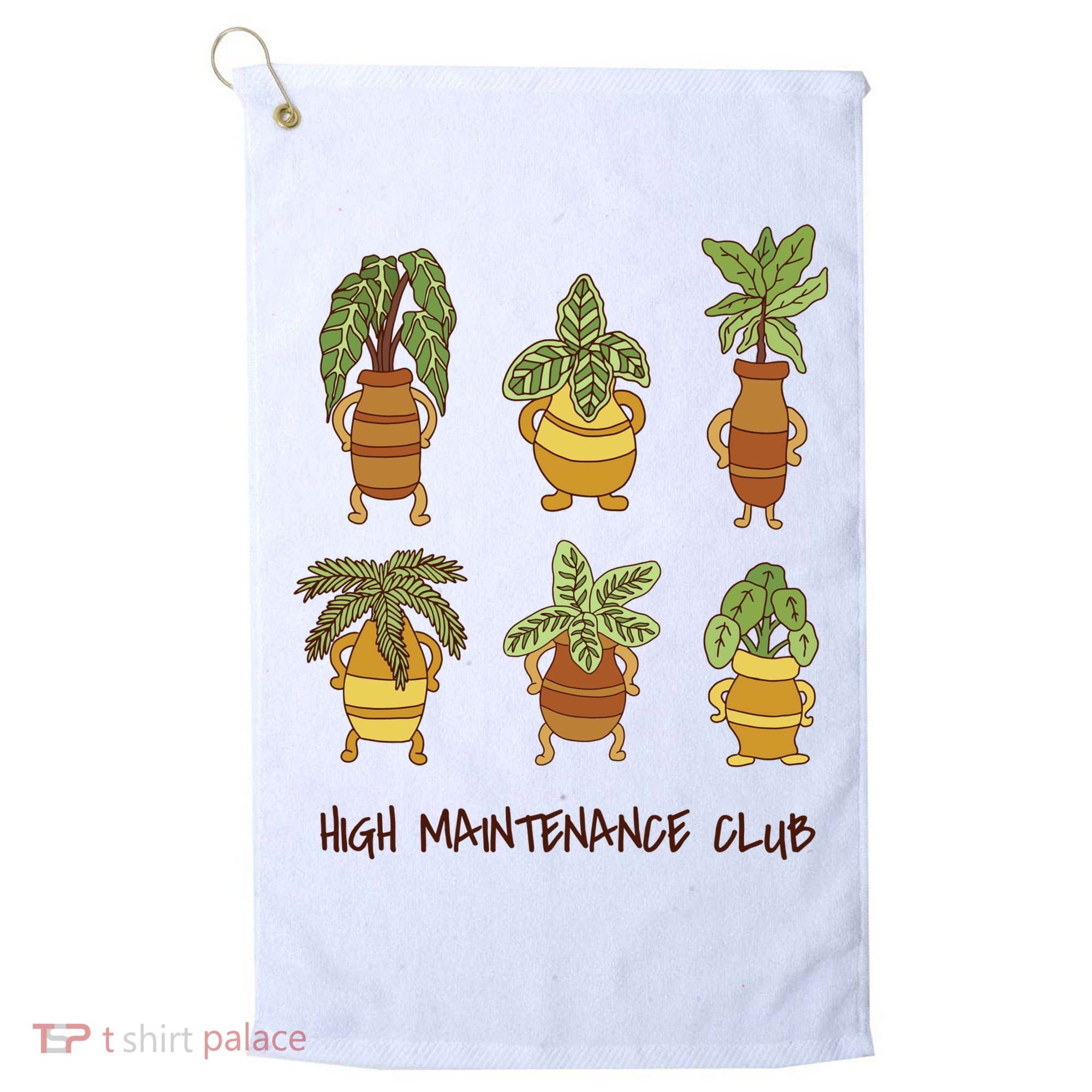 High Maintenance Club Plant Golf Towel
