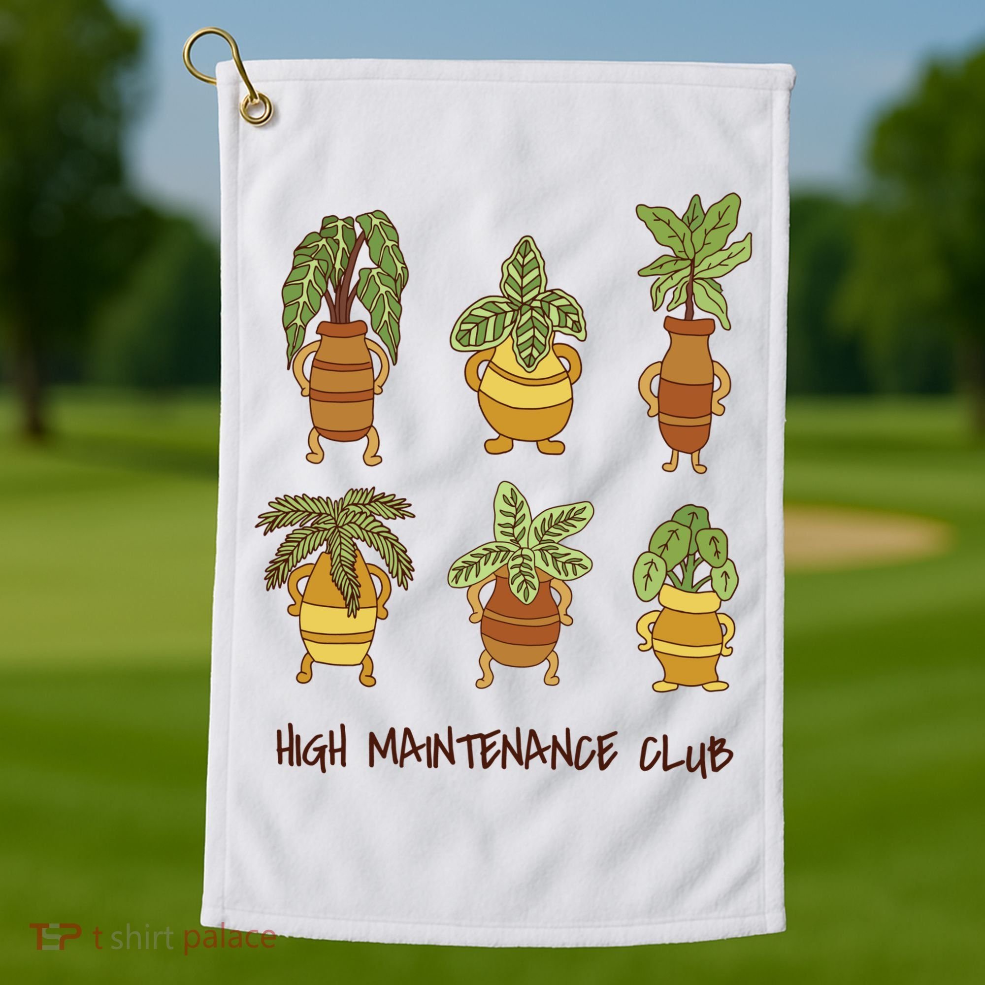 High Maintenance Club Plant Golf Towel