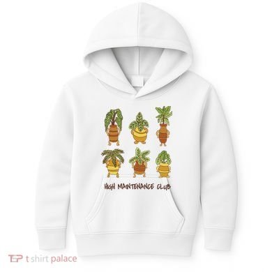 High Maintenance Club Plant Kids Hoodie