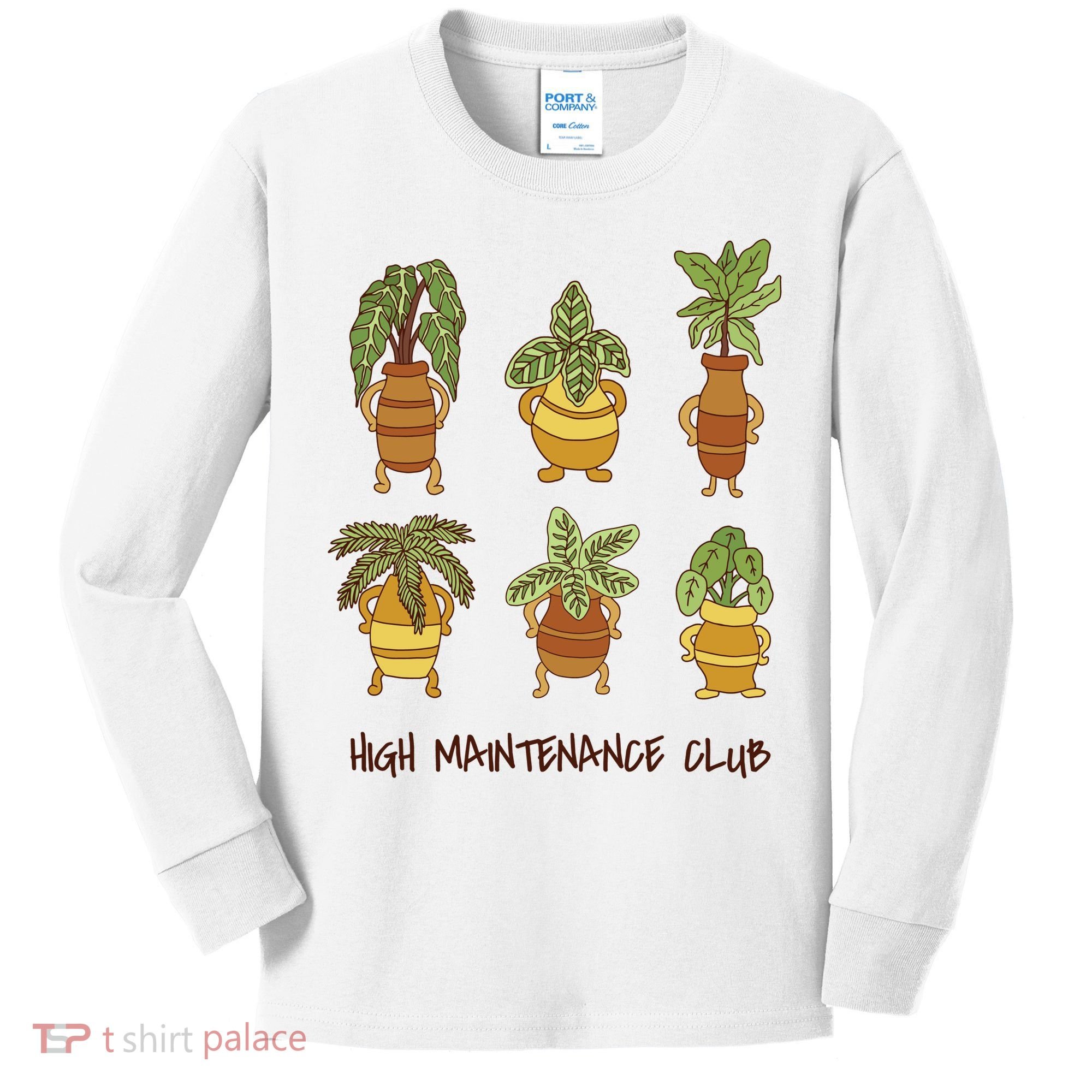 High Maintenance Club Plant Kids Long Sleeve Shirt