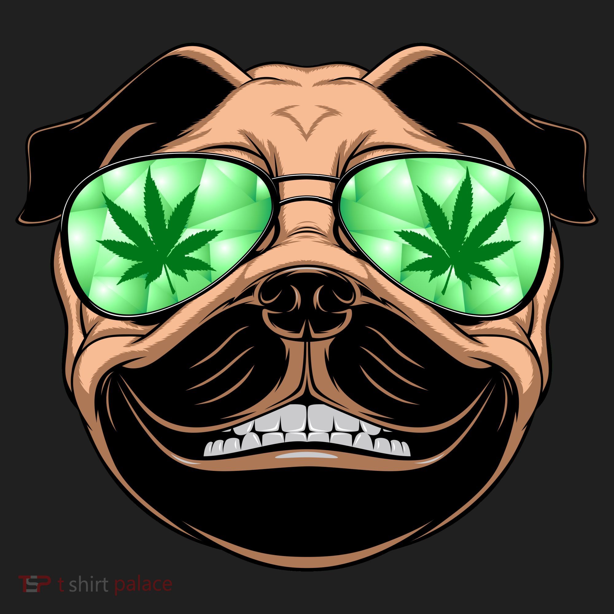High Off Weed Smiling Pug Women's Sweatshirt
