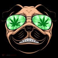 High Off Weed Smiling Pug Coffee Mug thumb 5