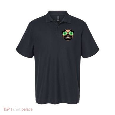 High Off Weed Smiling Pug Polo