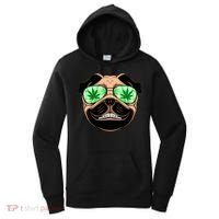High Off Weed Smiling Pug Women's Hoodie thumb 0