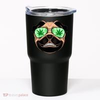 High Off Weed Smiling Pug Tumbler thumb 0
