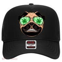 High Off Weed Smiling Pug Hat thumb 0