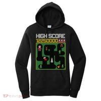 High Score 8-Bit Santa Game Ugly Christmas Women's Hoodie thumb 0