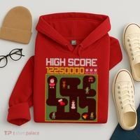High Score 8-Bit Santa Game Ugly Christmas Hoodie thumb 4