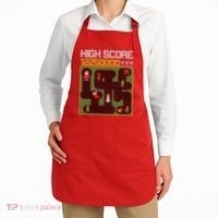 High Score 8-Bit Santa Game Ugly Christmas Apron thumb 2