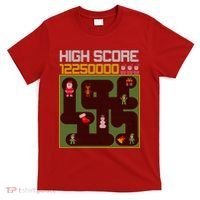 High Score 8-Bit Santa Game Ugly Christmas T-Shirt thumb 0