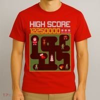High Score 8-Bit Santa Game Ugly Christmas T-Shirt thumb 3