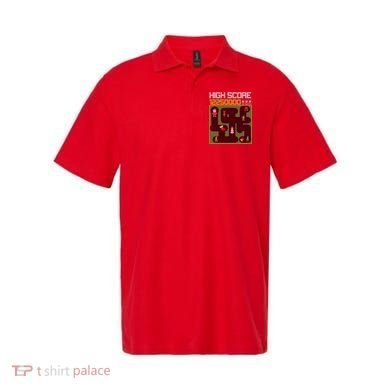 High Score 8-Bit Santa Game Ugly Christmas Polo