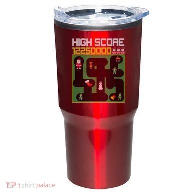 High Score 8-Bit Santa Game Ugly Christmas Tumbler