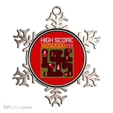 High Score 8-Bit Santa Game Ugly Christmas Ornament