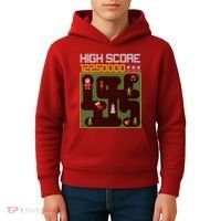 High Score 8-Bit Santa Game Ugly Christmas Kids Hoodie thumb 4