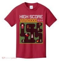 High Score 8-Bit Santa Game Ugly Christmas Kids T-Shirt thumb 0