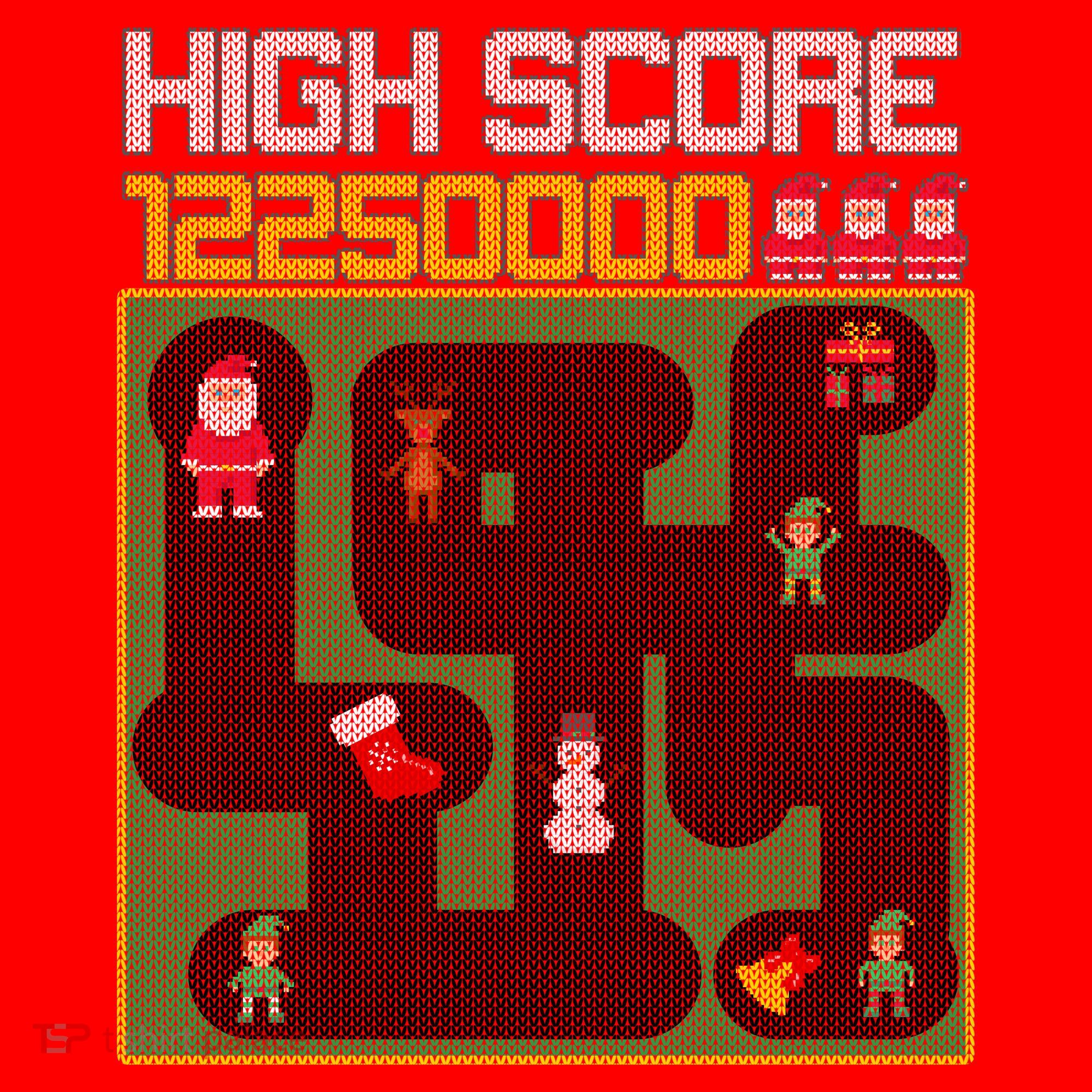 High Score 8-Bit Santa Game Ugly Christmas Kids T-Shirt