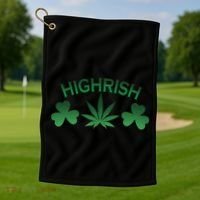 Highrish Irish Clover Golf Towel thumb 1
