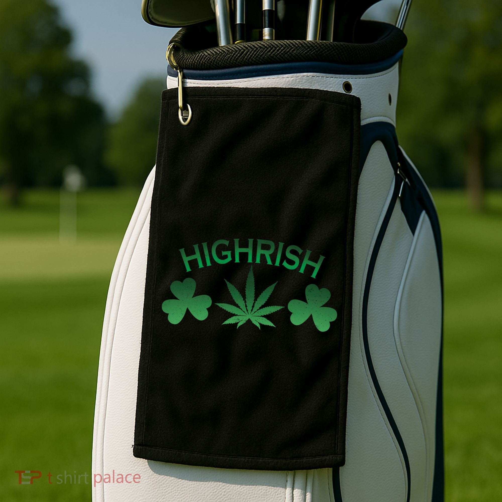 Highrish Irish Clover Golf Towel
