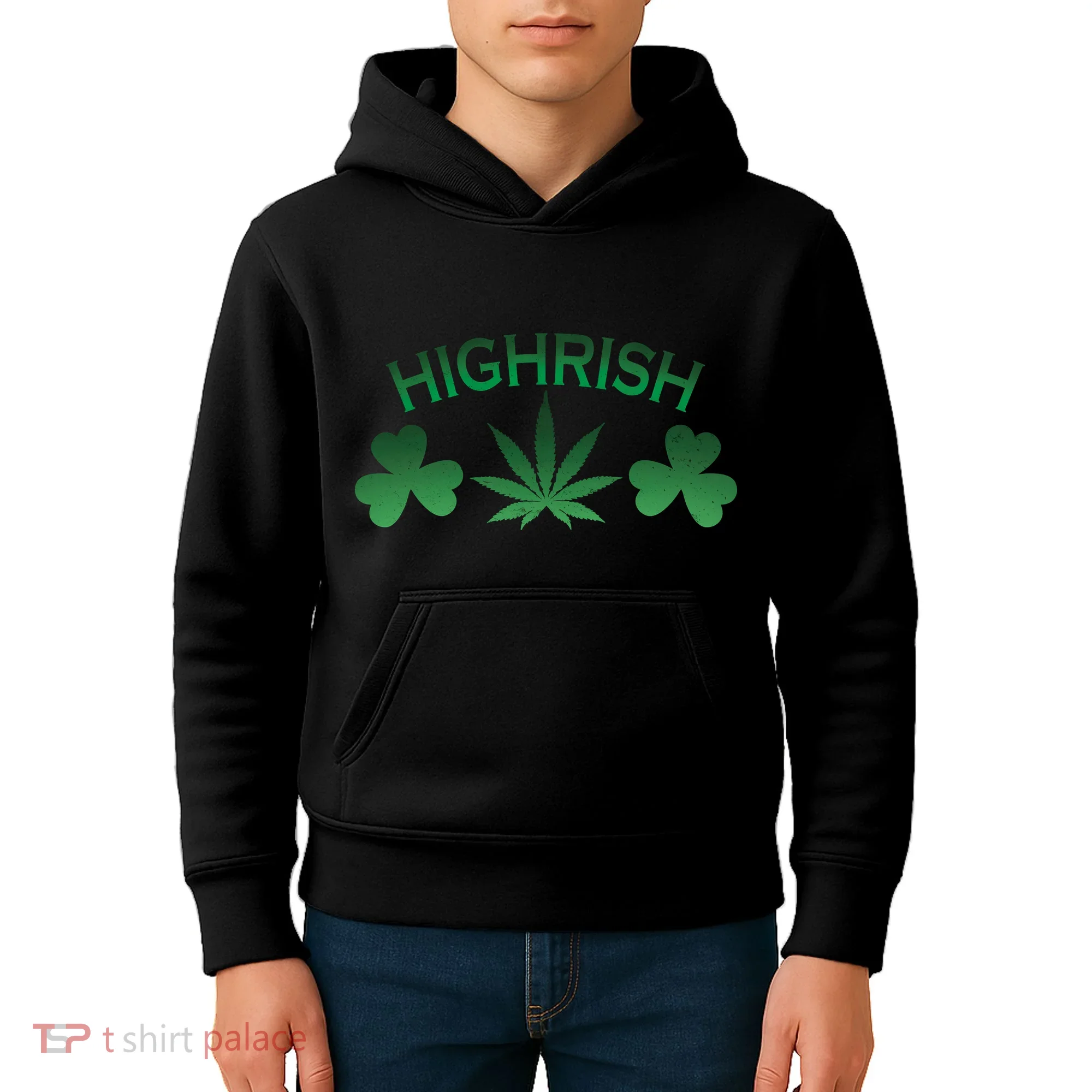 Highrish Irish Clover Kids Hoodie