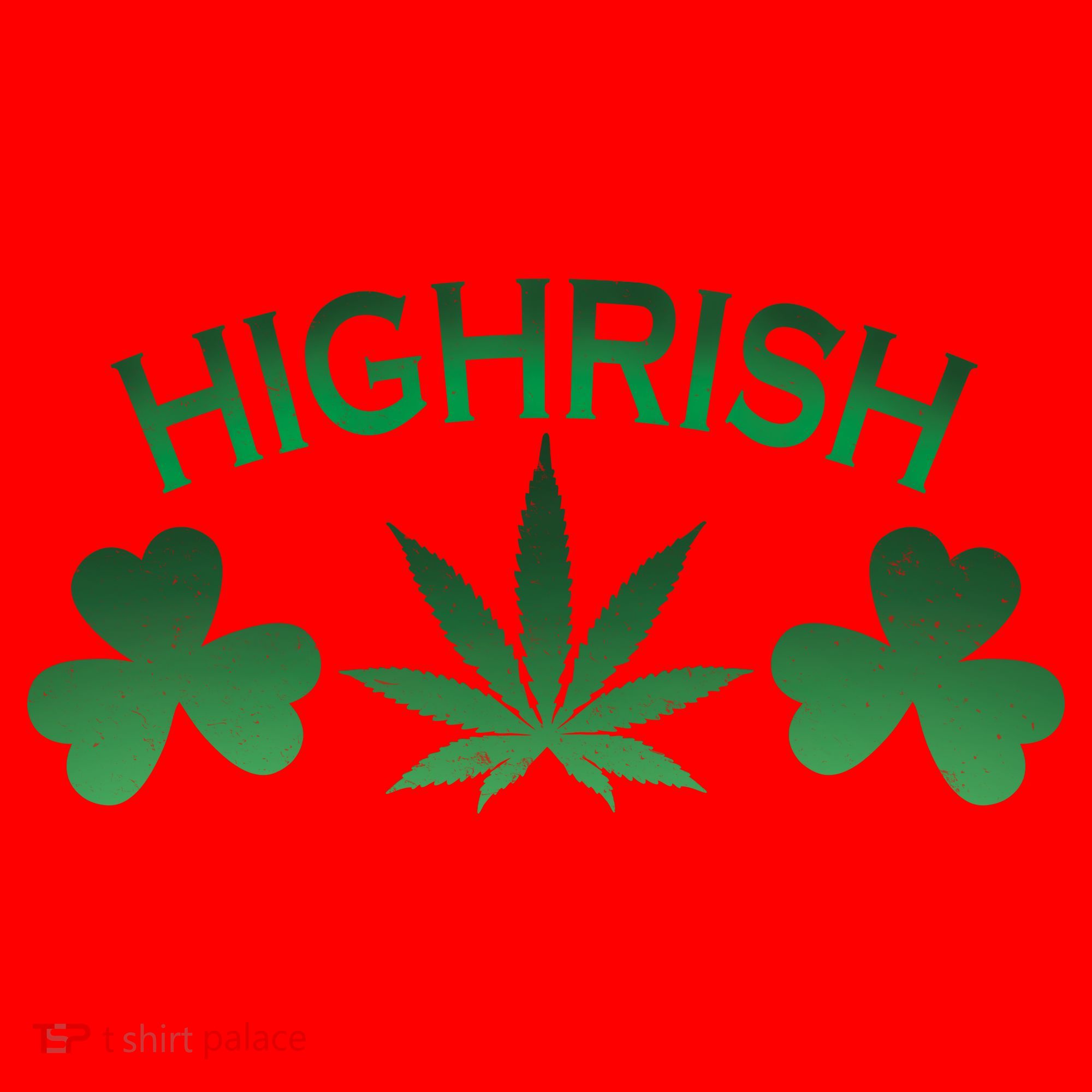 Highrish Irish Clover Santa Hat