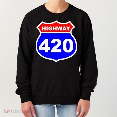 Highway 420 Sign Weed Women's Sweatshirt