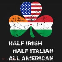 Half Irish Half Italian All American Flag Shamrock Heritage Visor thumb 3