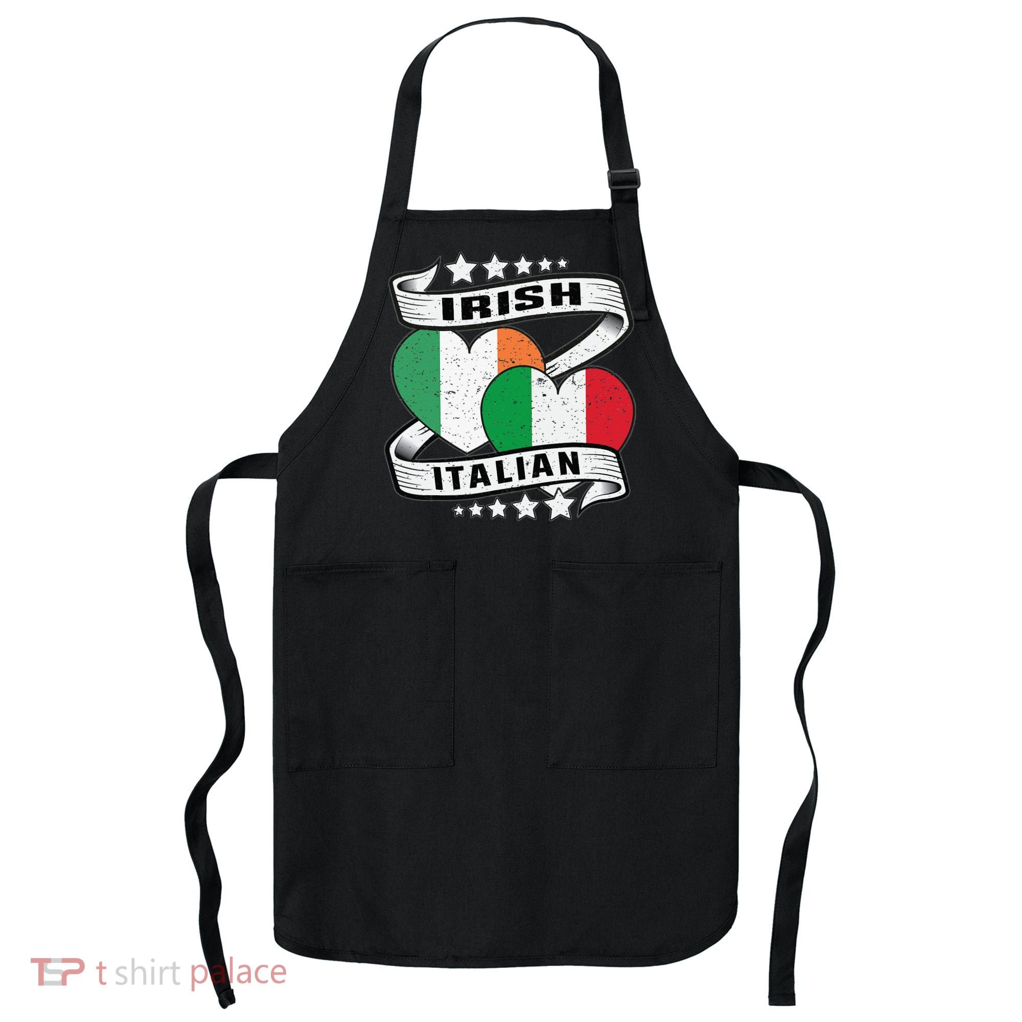Half Irish Half Italian Irish Italian Flag Apron