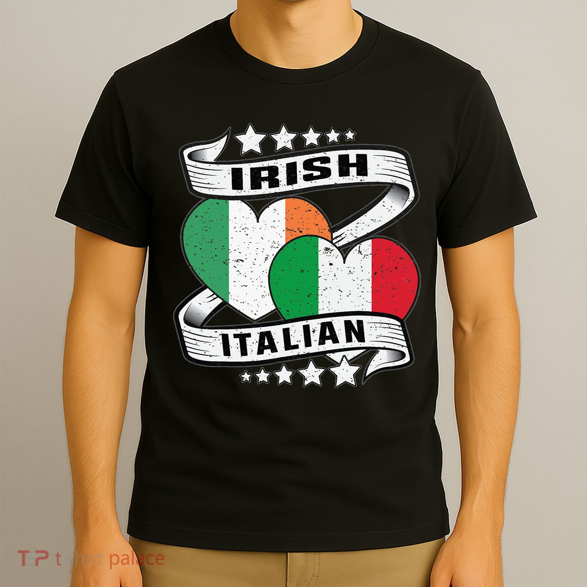Half Irish Half Italian Irish Italian Flag T-Shirt
