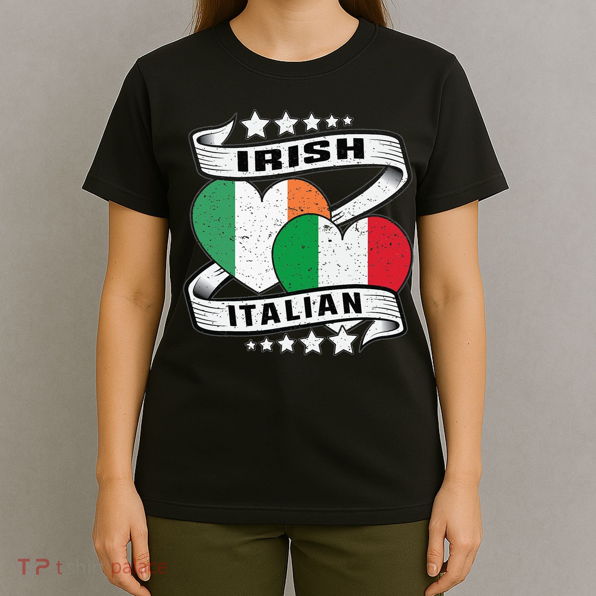 Half Irish Half Italian Irish Italian Flag T-Shirt