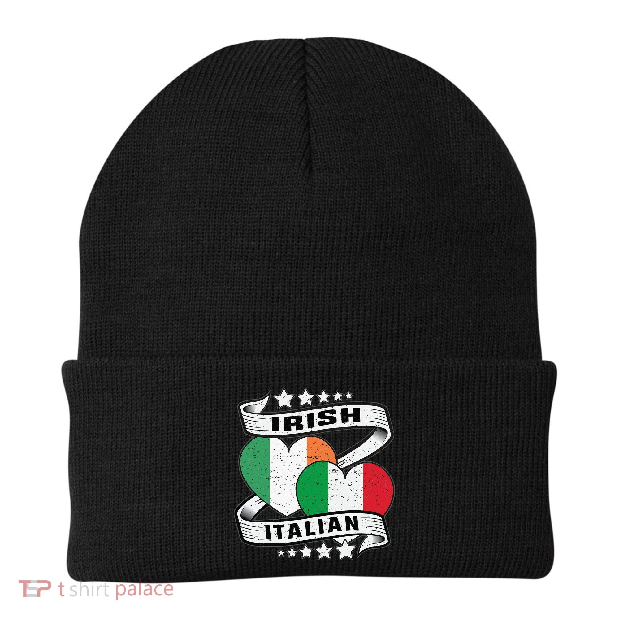 Half Irish Half Italian Irish Italian Flag Beanie