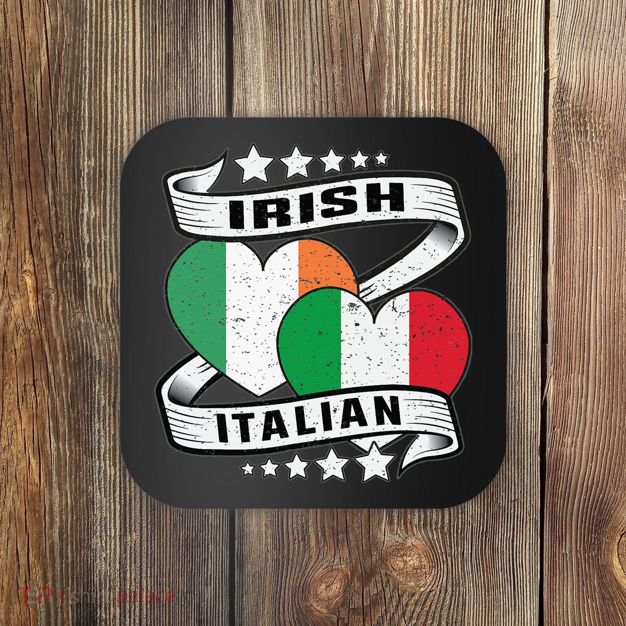 Half Irish Half Italian Irish Italian Flag Coaster